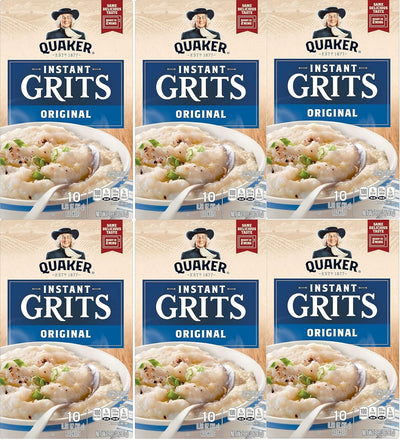 Quaker, Instant Grits, Original, 12 Count, 12oz Box (Pack of 6)