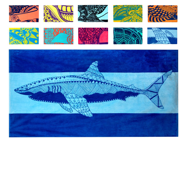 Nova Blue Turtle Beach Towel – Tropical Blue Colors with A Unique Design, Extra Large, XL (34”x 63”) Made from 100% Cotton for Kids & Adults