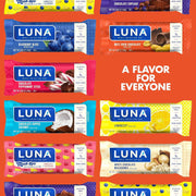 LUNA Bar - Nutz Over Chocolate Flavor - Gluten-Free - Non-GMO - 7-9g Protein - Made with Organic Oats - Low Glycemic - Whole Nutrition Snack Bars - 1.69 oz. (15 Count)