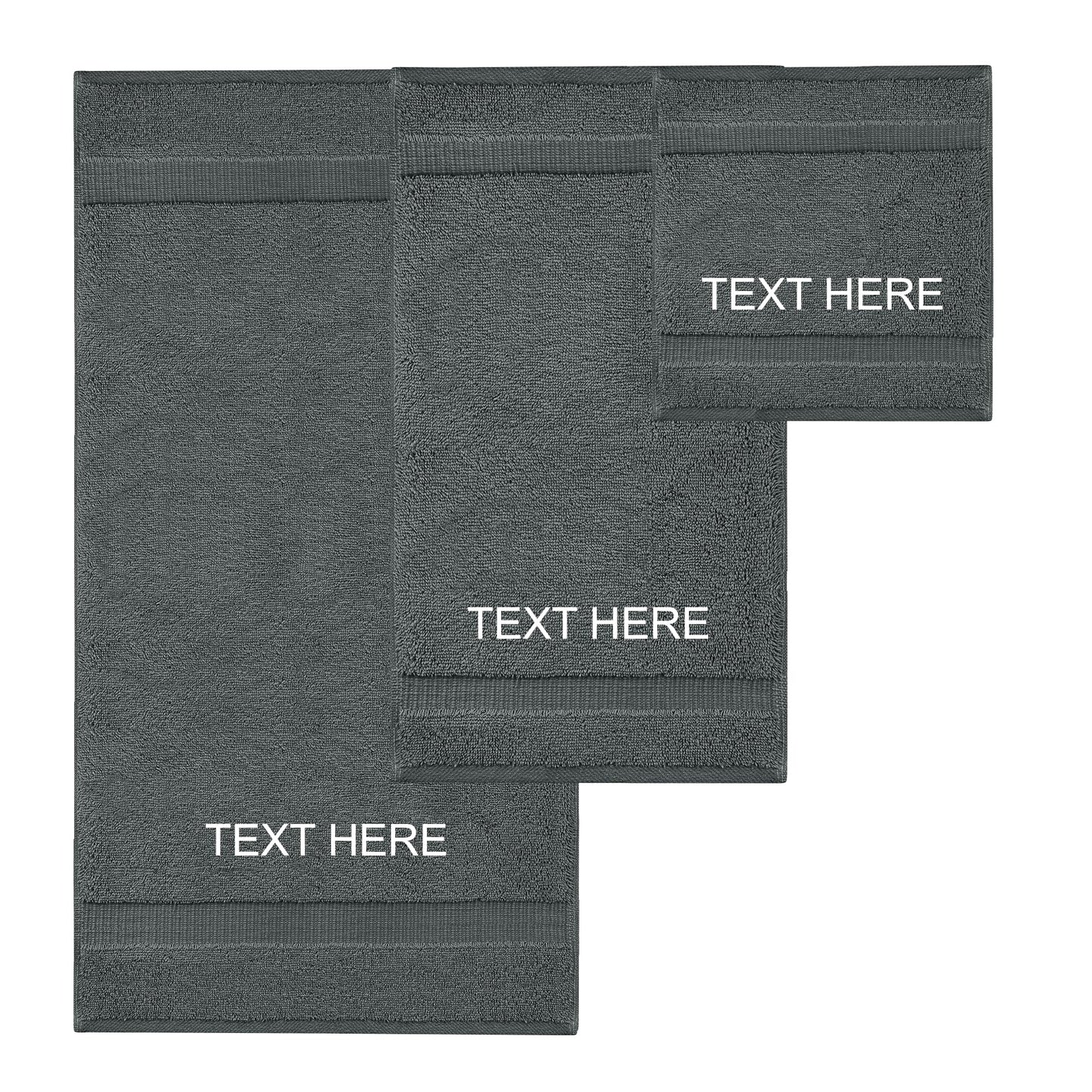 Chakir Turkish Linens | Hotel & Spa Quality 100% Cotton Premium Turkish Towels | Soft & Absorbent (4-Piece Bath Towels, Dark Gray)