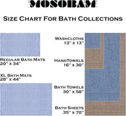 Mosobam Luxury Turkish Set of 2 Bath Towels 30X58 Light Taupe Oversize 700 GSM Bamboo Viscose & Aegean Turkish Combed Cotton