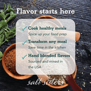 s.a.l.t. sisters Blackening Cajun Rub & Seasoning | All-Natural, Gluten Free, MSG Free, Non-GMO | Dry & Wet Rub Seasoning Base | Versatile Use for Chicken Wings, Brisket, Pulled Pork, and More | 1lb