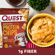 Quest Nutrition BBQ Protein Chips, 19g Protein, 4g Net Carb, Low Carb, Gluten Free, 1.1 oz (Pack of 12)