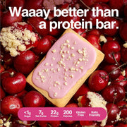 Legendary Foods 22g Protein Pastry - 0g Added Sugar, Low Carb and Gluten Free Keto Snack, Diabetic Friendly High Nutrient Alternative – 8x Cherry Crumble Bars