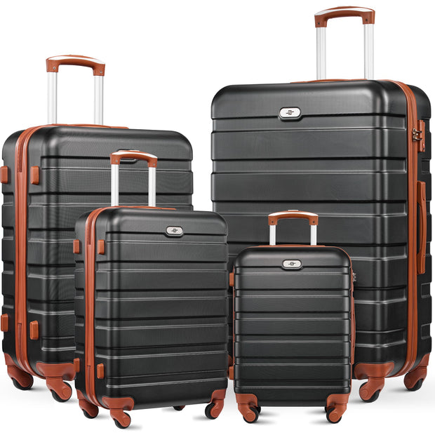 Suitour Luggage 3 Piece Sets Hard Shell Luggage Set with Spinner Wheels, TSA Lock, 20 24 28 inch Travel Suitcase Sets, Bright Blue