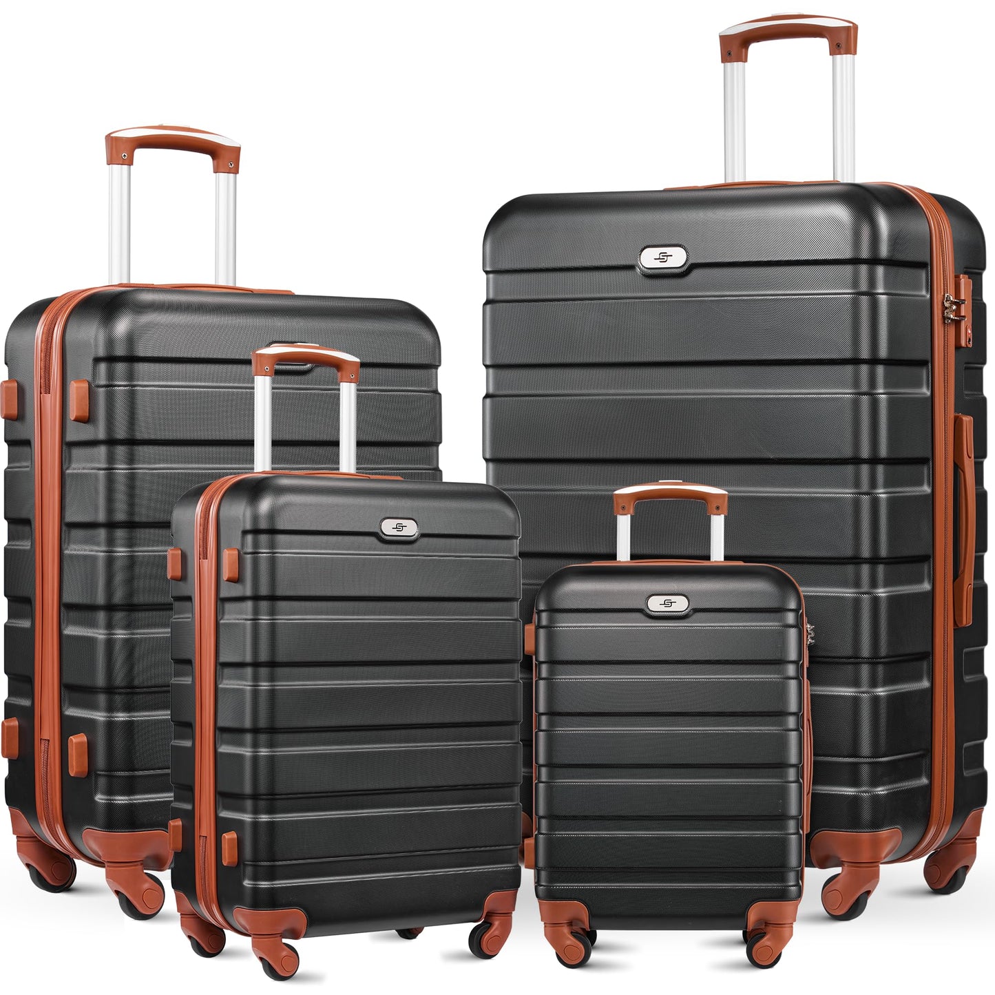 Suitour Luggage 3 Piece Sets Hard Shell Luggage Set with Spinner Wheels, TSA Lock, 20 24 28 inch Travel Suitcase Sets, Cerulean Blue