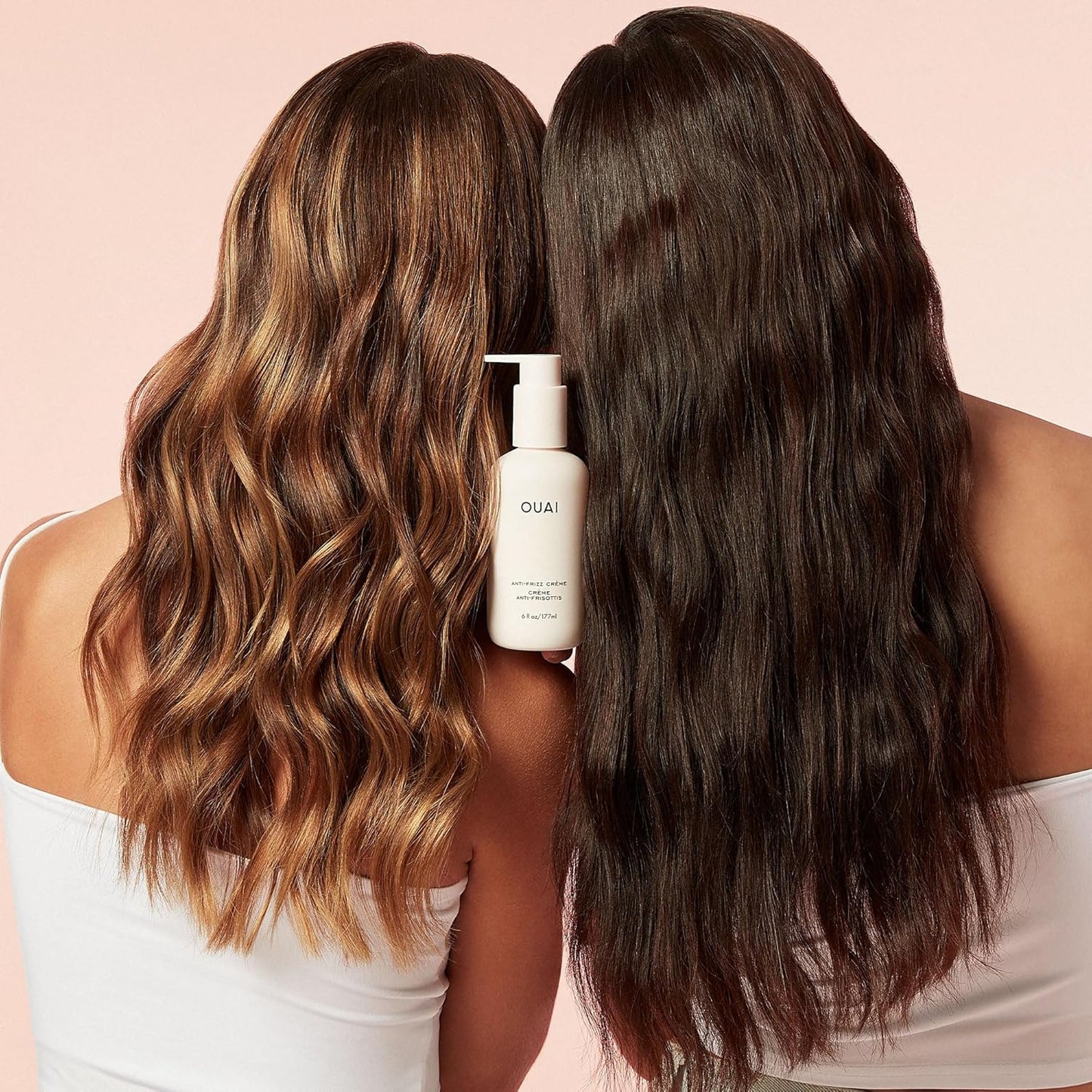 OUAI Gift Set - Travel Size Hair & Body Care Set - Includes Detox Shampoo, Deluxe Anti Frizz Cream, Leave In Conditioner, Scalp & Body Scrub (4 Count)