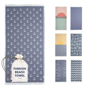 Turkish Beach Towel - Large 36 x 71 | Quick Dry Beach Towel is Essential for Enjoying A Day at The Beach | Sand Free Beach Towels for Clean and Comfortable Experience (Sunset, Large)
