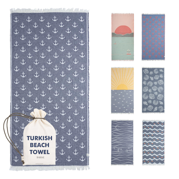 Turkish Beach Towel - Large 36 x 71 | Quick Dry Beach Towel is Essential for Enjoying A Day at The Beach | Sand Free Beach Towels for Clean and Comfortable Experience (Sunset, Large)