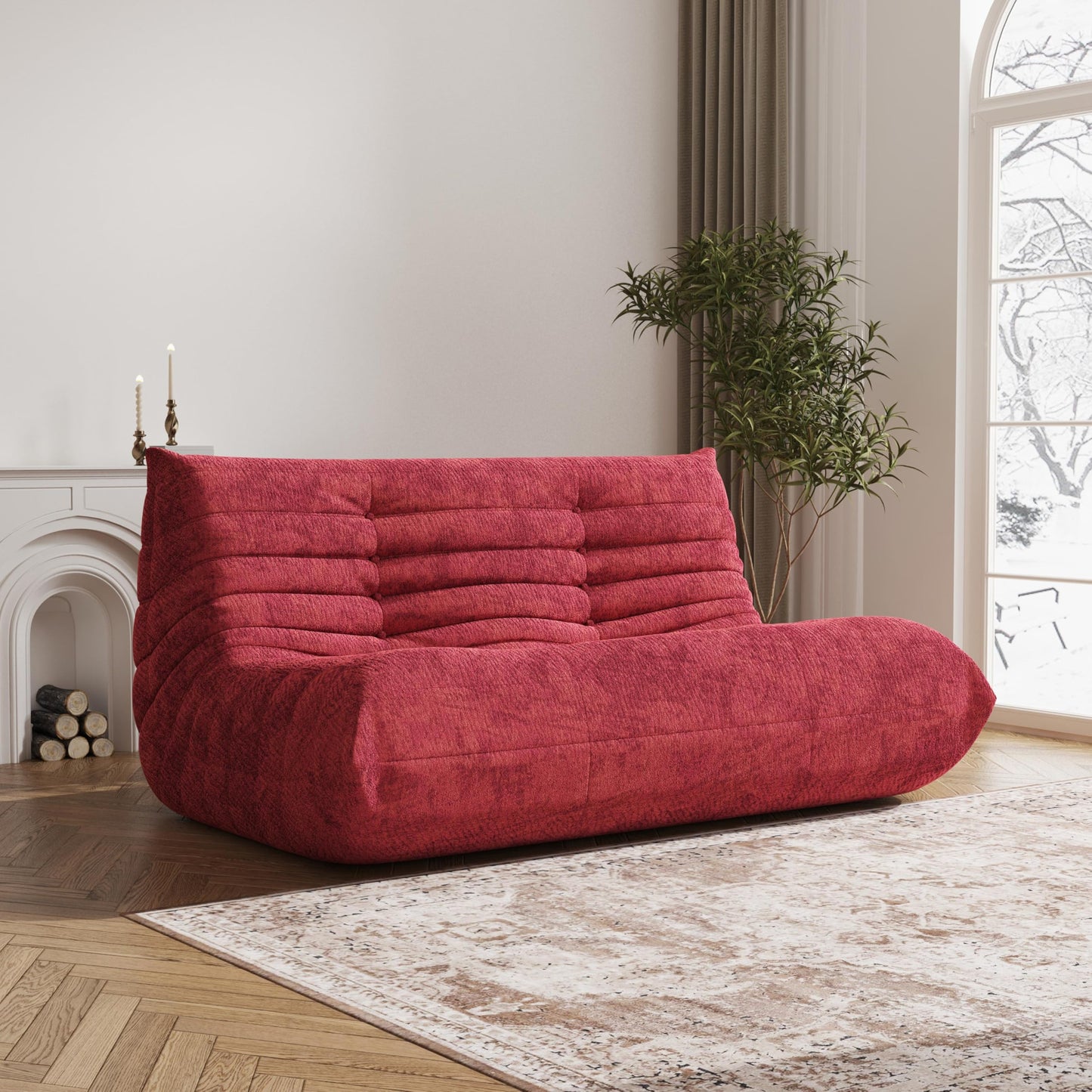 Bean Bag Chair, Memory Foam Bean Bag Sofa Large Bean Bag Chair for Adults, Bean Bag Chairs for Teens with High Density Comfortable Foam, Bean Bag for Living Room, Bedroom (Coffee)