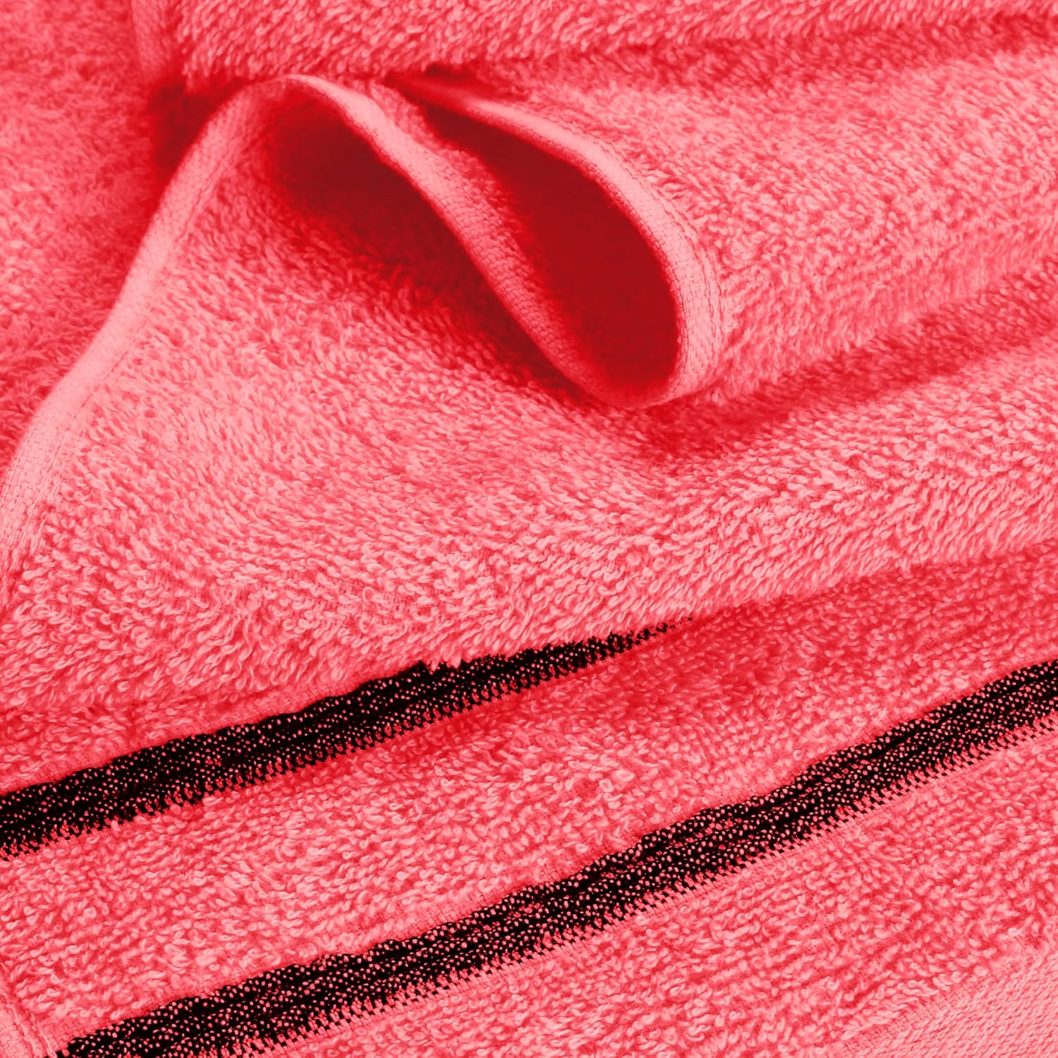 MyOwn Cotton 2 Pack Oversized Bath Towel Set 28x55 inches, Large Bath Towels, Ultra Absorbant Compact Quickdry & Lightweight Towel, Ideal for Gym Travel Camp Pool - Coral Orange, 71617