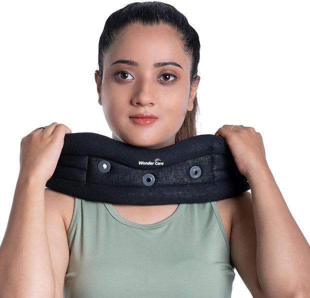 Wonder Care Neck Brace for Sleeping Cervical Collar Adjustable Neck Support Brace Relief Cervical Spine Pressure Ideal for Travel, Office Workers & Neck Injury Recovery, X-Large