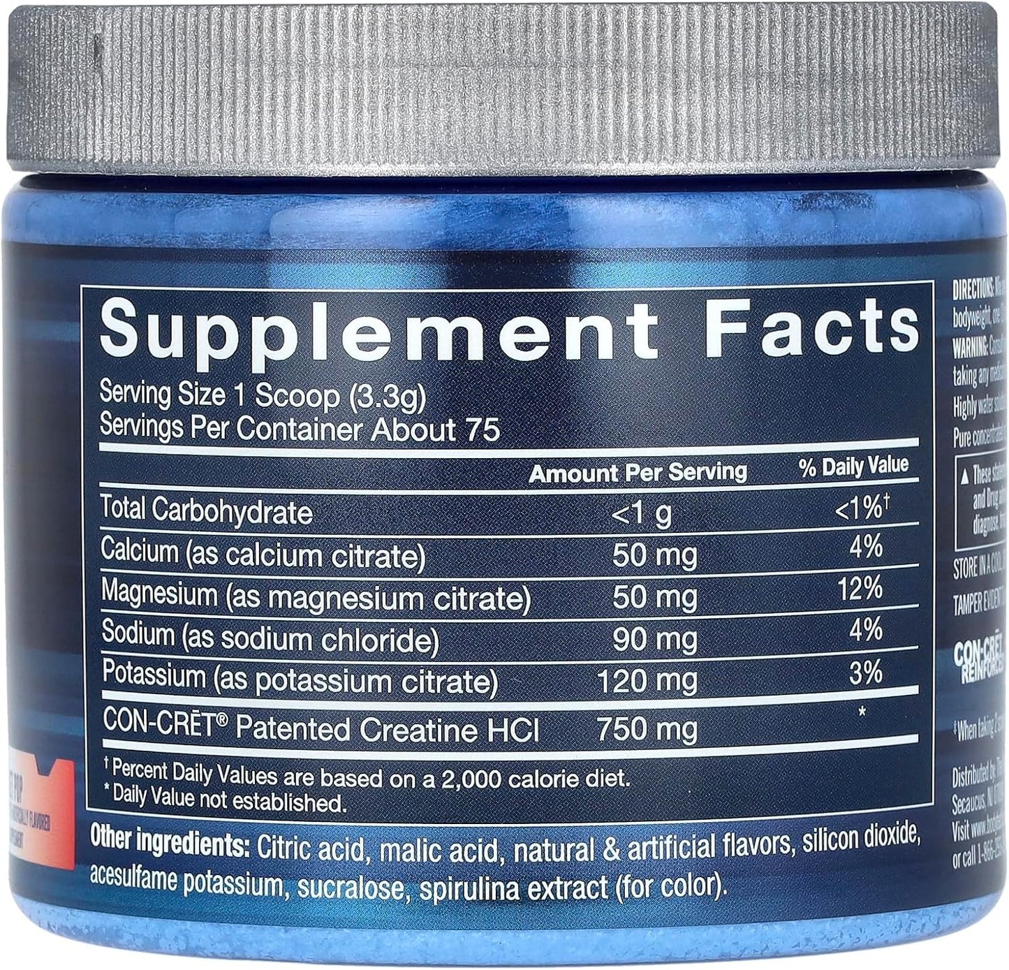 BODYTECH Creatine HCl + Electrolytes Powder a Highly Water-Soluble & Bioavailable a Rocket Pop (8.8 oz./75 Servings)