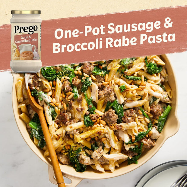 Prego Alfredo Pasta Sauce with Roasted Garlic and Parmesan Cheese, 14.5 oz Jar