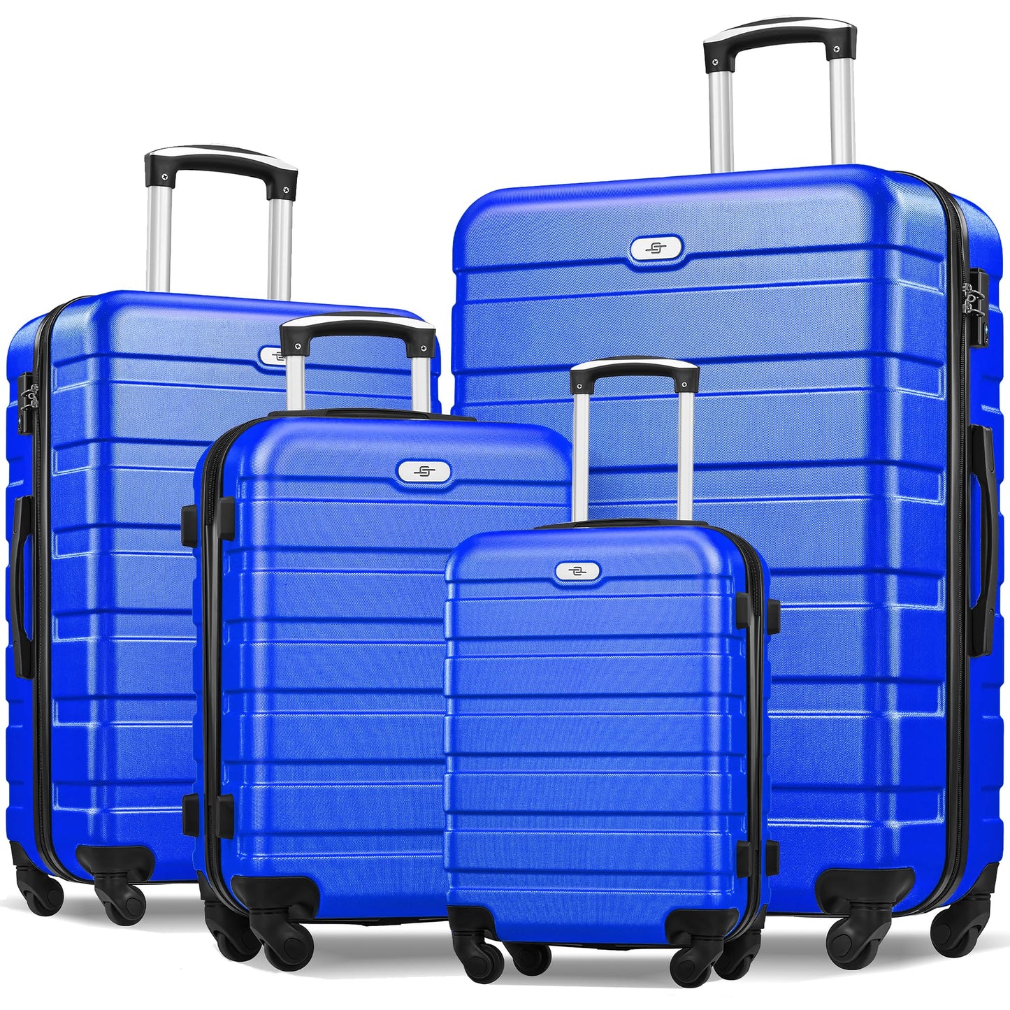 Suitour Luggage 3 Piece Sets Hard Shell Luggage Set with Spinner Wheels, TSA Lock, 20 24 28 inch Travel Suitcase Sets, Cerulean Blue