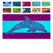 Nova Blue Turtle Beach Towel – Tropical Blue Colors with A Unique Design, Extra Large, XL (34”x 63”) Made from 100% Cotton for Kids & Adults