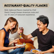 Momofuku Sweet & Savory Korean BBQ Sauce with Soy Sauce, Fresh Ginger, & Pear for Stir Fry, Barbecue, and Marinade; Galbi Style with Smoky, Savory-Sweet Flavor