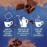 Swiss Miss Dark Chocolate Flavored Hot Cocoa Mix, 8 Count Hot Cocoa Mix Packets