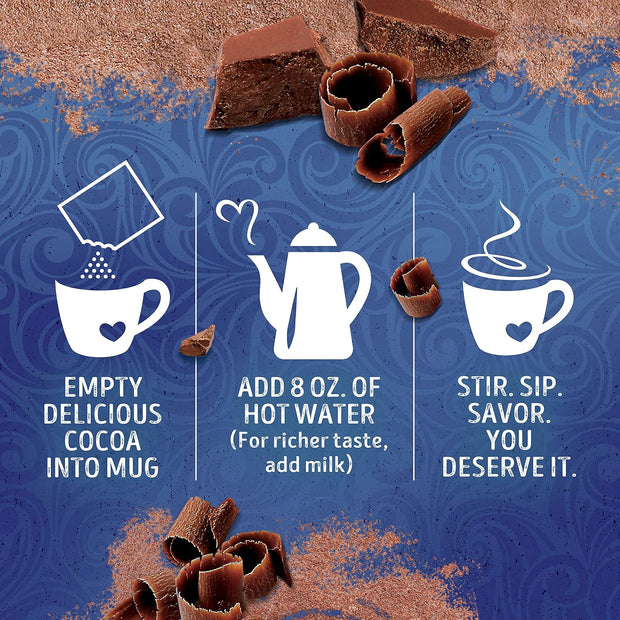 Swiss Miss Dark Chocolate Flavored Hot Cocoa Mix, 8 Count Hot Cocoa Mix Packets