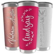 Personalized Gifts For Men - 20 Oz. Custom Tumblers w/Lid, Black - Insulated Travel Coffee Mugs - Optional Straw Set, Stainless Steel Double Wall Coffee Tumbler, Personalized Cups