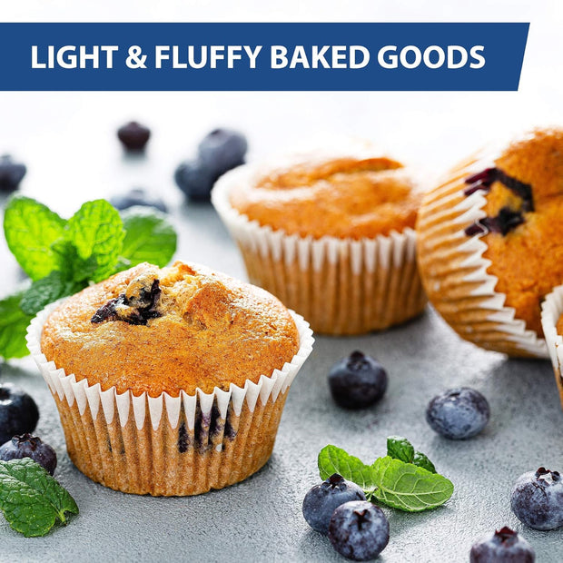 Roots Circle Baking Powder | Gluten-Free All-Purpose Leavening Agent For Cooking and Baked Goods, Desserts, Breads, & Cake | Vegan & Kosher-Safe | 2lb [35oz] Airtight Bulk Container