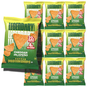 Legendary Foods Zesty Ranch Protein Chips – Popped Tortilla Style – 22g High Protein, 4g Net Carbs, Low Sugar, Gluten Free, Keto Snack Packs – 10 Count – Healthy Crunchy Chips