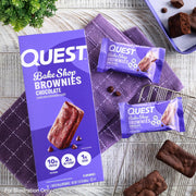 Quest Nutrition Bake Shop, Chocolate Brownies, 10g Protein, 2g Net Carbs, 1g Sugar, Protein Snack, 10 Count