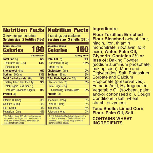 Old El Paso Hard & Soft Taco Shells & Flour Tortillas, 12 Shells, 7.4 oz