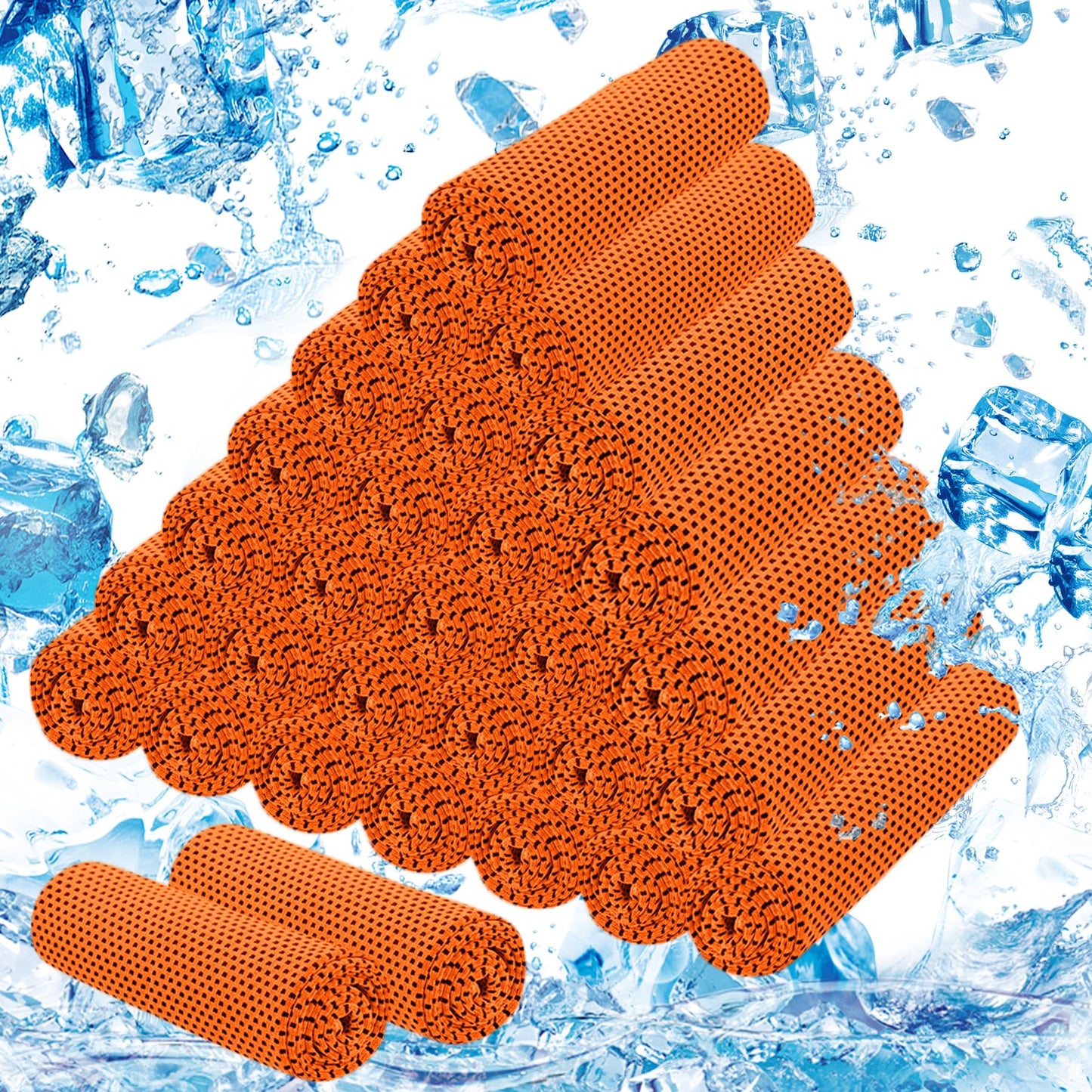 30Pack Cooling Towels for Neck and Face (40"x12"), Ice Microfiber Cooling Towels Bulk for Workout Chill Sweat Towels Cooling Neck Wraps for Gym Yoga Golf Running Sport