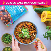 SOMOS Pinto & Black Beans - Gluten Free, Non-GMO, Vegan Ready-to-Eat Microwavable Meals - Delicious, Healthy & Plant Based Convenience - Perfect for Quick, Healthy Dining |10oz Pouch (Pack of 6)