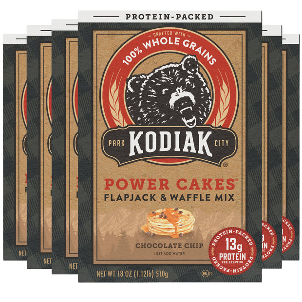 Kodiak Cakes Protein Pancake Power Cakes, Flapjack and Waffle Baking Mix, Buttermilk, 20 Oz, (Pack of 6)