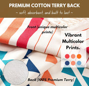 Native Fab Oversized Turkish Beach Towels - 2 Pack - Terry Cotton - Extra Large 40x72 inches, Soft, Absorbent, Quick Dry Towels for Adults, Swim, Bath, Spa, Pool - Red, Orange, Blue, Navy