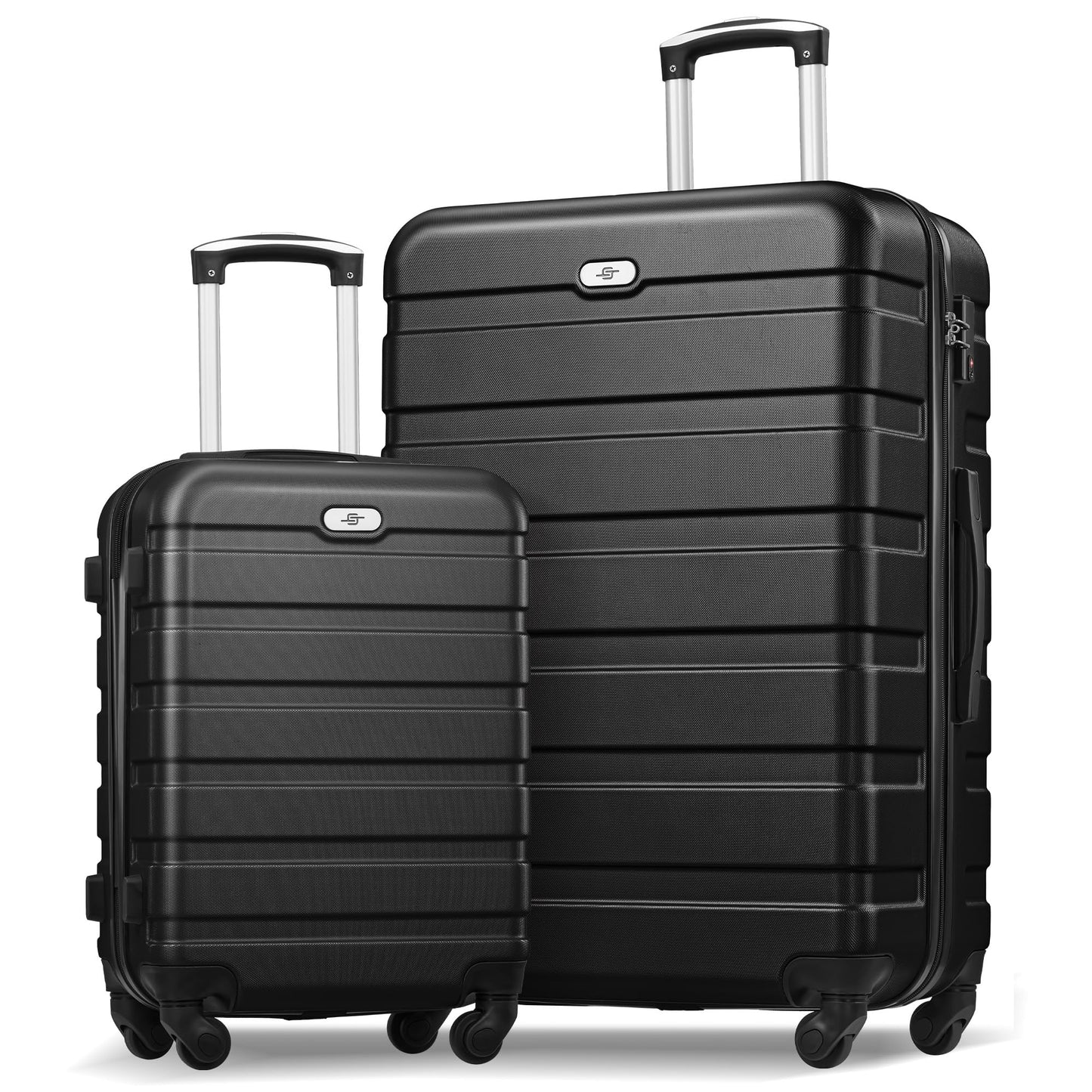 Suitour Luggage 4 Piece Sets,Hardshell Lightweight Suitcase with Spinner Wheels TSA Lock (16"/20"/24"/28")