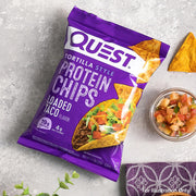 Quest Nutrition Loaded Taco Tortilla Style Protein Chips, 19g Protein, 4g Net Carb, Low Carb, Gluten Free, 1.1 oz (Pack of 4)