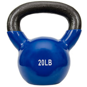 Sunny Health & Fitness Vinyl Coated Kettlebell for Strength Weight Training & Swinging Exercise - In 5, 10, 15, 20, 25 Pound