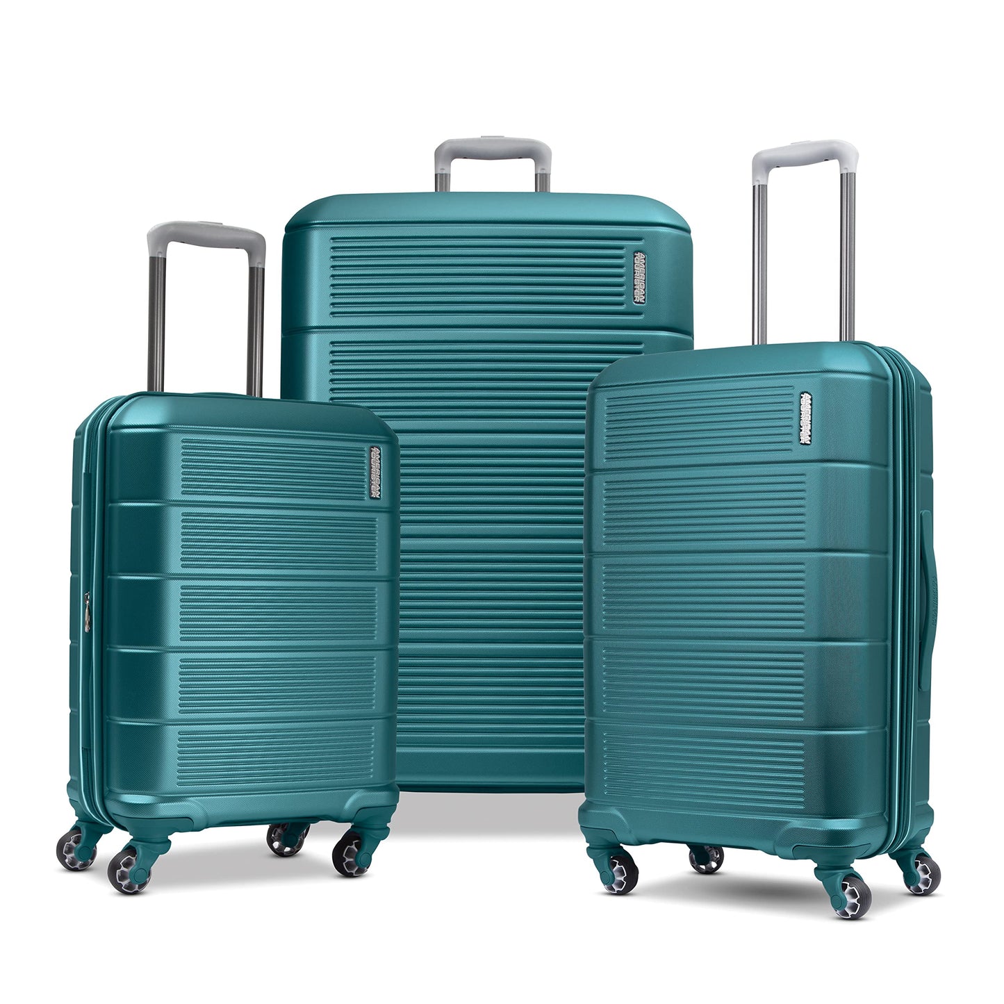 American Tourister Stratum 2.0 Expandable Hardside Luggage with Spinner Wheels, Adriatic Sea, 3-Piece Set (20/24/28)