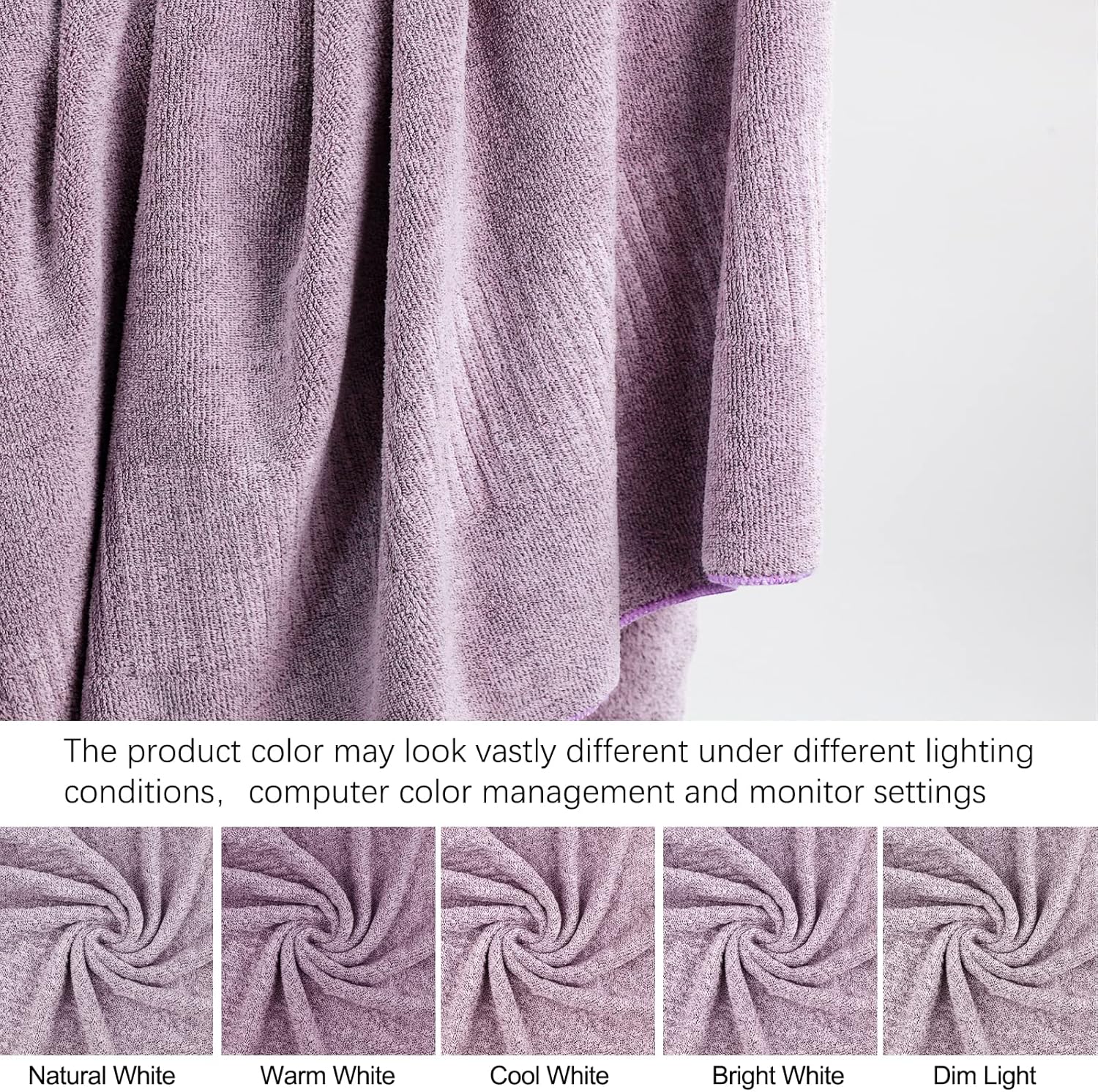 Bath Towels 4 Pack Large Bathroom Bamboo Viscose Towels 35” x 63” Plush Soft Bath Towel for Shower Extra Absorbent Jumbo Bath Sheet - Multipurpose Use as Sports, Travel, Fitness, Yoga (Purple)