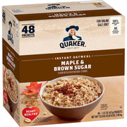 Quaker Instant Oatmeal Lower Sugar, 4 Flavor Variety Pack 44 Count (Pack of 1)