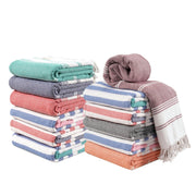 LANE LINEN 6 Pack Oversized Pre-Washed Lightweight Quick Dry Coral Beach Towels - 39"x71"