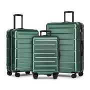 KYME Pink Luggage Sets 3 Piece (22in/26in/30in) Hard Shell Suitcases with Wheels Hardside Suitcase Set with TSA Lock Travel Rolling Luggage Set for Women Men