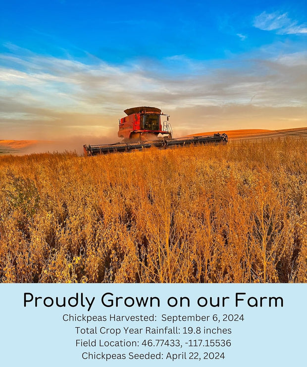 Palouse Brand Certified Glyphosate Residue Free Chickpeas | Garbanzo Beans | 5 lbs | Family Farmed in Washington State | Non-GMO Project Verified | Kosher Parve | USA Grown | Field Traced