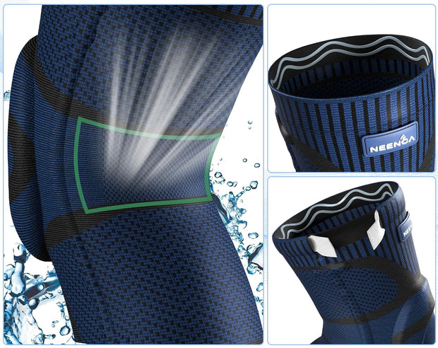 NEENCA Knee Brace for Knee Pain Relief, Medical Knee Support with Patella Pad & Side Stabilizers, Compression Knee Sleeve for Meniscus Tear, ACL, Arthritis, Joint Pain, Runner, Sport- FSA/HSA APPROVED