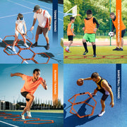 Yes4All Hex Agility Rings/Speed Rings with Carrying Bag – Hexagon Rings, Agility Hurdles for Agility Footwork Training