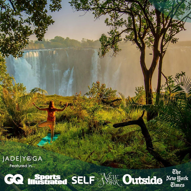 JadeYoga Harmony Yoga Mat - Durable & Thick Gym Fitness Mat, Non-Slip Natural Rubber Yoga Mat - Home Exercise & Stretching Mat, Workout Mat - Yoga, Pilates & Meditation for Women & Men