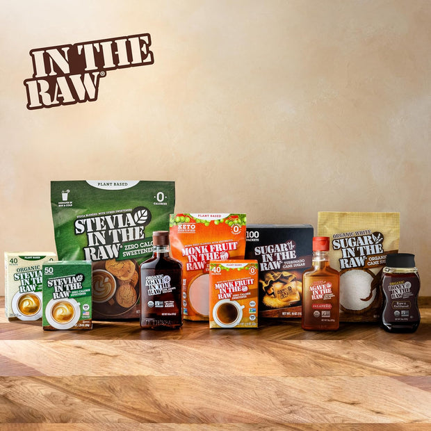 Sugar In The Raw Organic Granulated White Premium Cane Sugar, No Added Flavors or erythritol, Pure Natural Sweetener, Hot & Cold Drinks, Coffee, Tea Vegan, Gluten-Free, Non-GMO, Bulk Sugar, 250 ct packets (1-Pack)