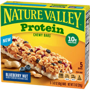 Nature Valley Breakfast Bars, Protein Granola Bars, Peanut Butter Dark Chocolate, Chewy, Gluten-Free, Individually Wrapped, On-the-Go, No Artificial Flavors or High Fructose Corn Syrup, 15-Count Box