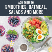 Viva Naturals Organic Chia Seeds 2 LBs - Plant-Based Omega-3 and Vegan Protein, Non-GMO Chia Seeds Organic Perfect for Smoothies, Salads and Chia Seed Pudding, Black Chia Seeds Bulk