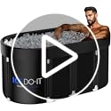 Upgrade 129 Gal XL Large Oval Ice Bath Tub for Athletes, Collapsible Cold Plunge Tub-Multiple Layered for Post-Exercise Recovery, Portable Bathtub for Home, Gyms, Indoor, Outdoor use