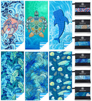 Microfiber Thin Lightweight Beach Towel Sand Free Quick Dry Absorbent Compact Towels for Swimming Pool Camping Beach Accessories Large Easy Pack Travel Things for Vacation Essentials Adult Gift