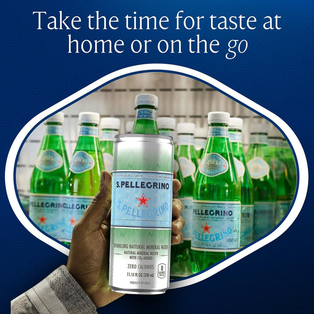 S.Pellegrino Sparkling Natural Mineral Water, 11.15 Fl Oz (pack of 8)